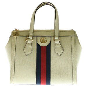 GUCCI Ophidia shoulder bag handbag tote white leather Americamura